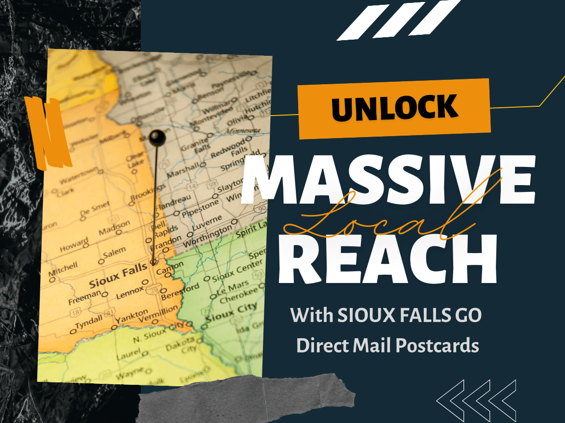 Unlock Massive Reach with Sioux Falls Go Direct Mail Postcards